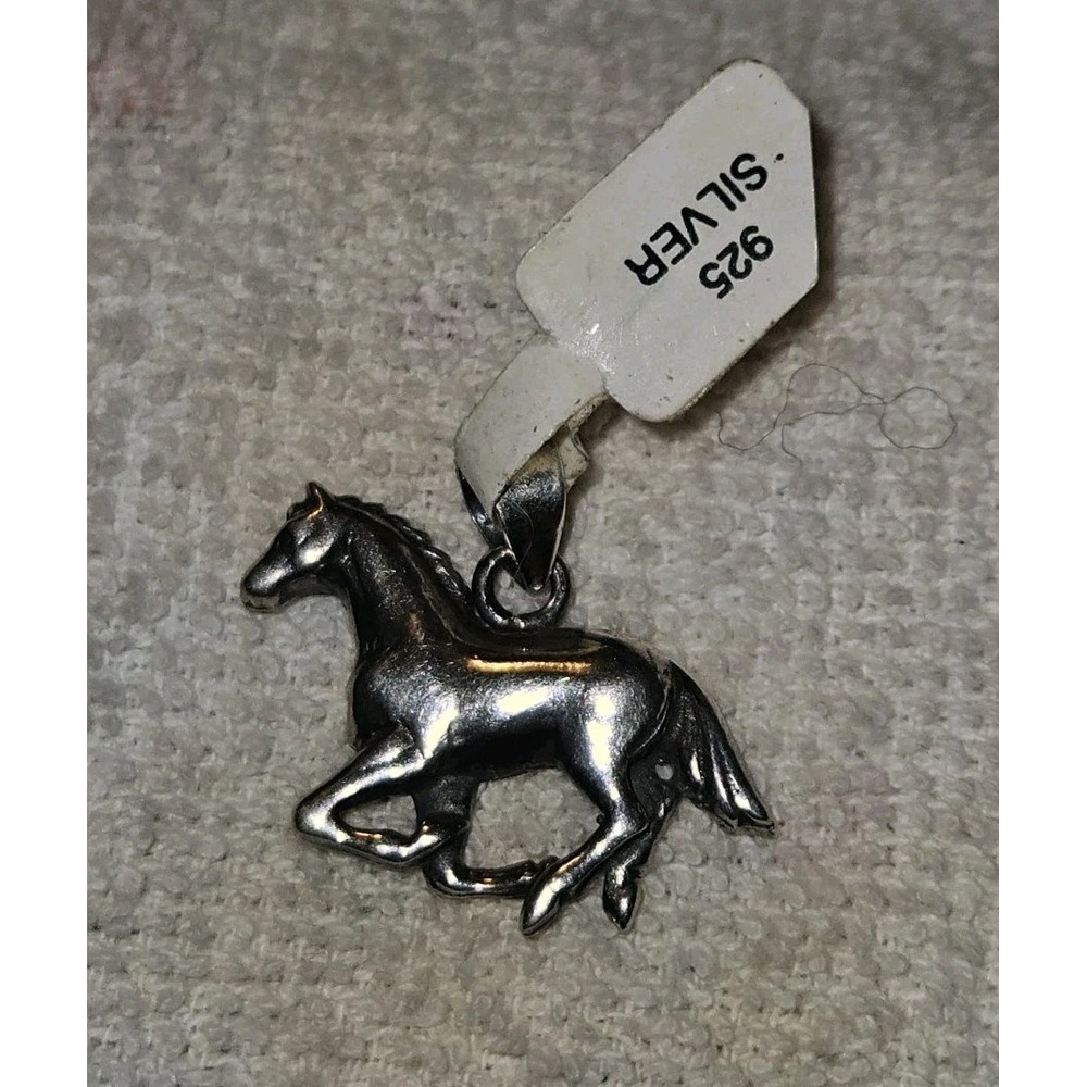 Sterling Silver 925 Horse Necklace Pendant Nwt Western Vintage Style Equestrian